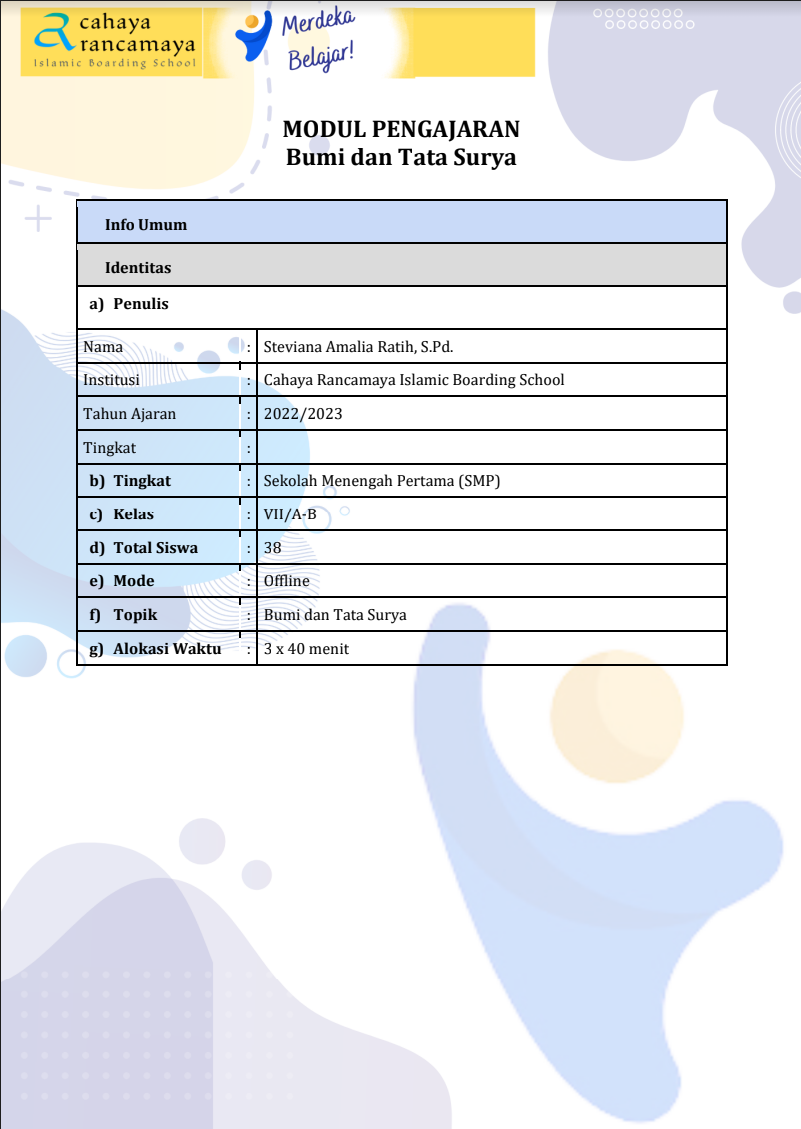Rencana Pelaksanaan Pembelajaran
